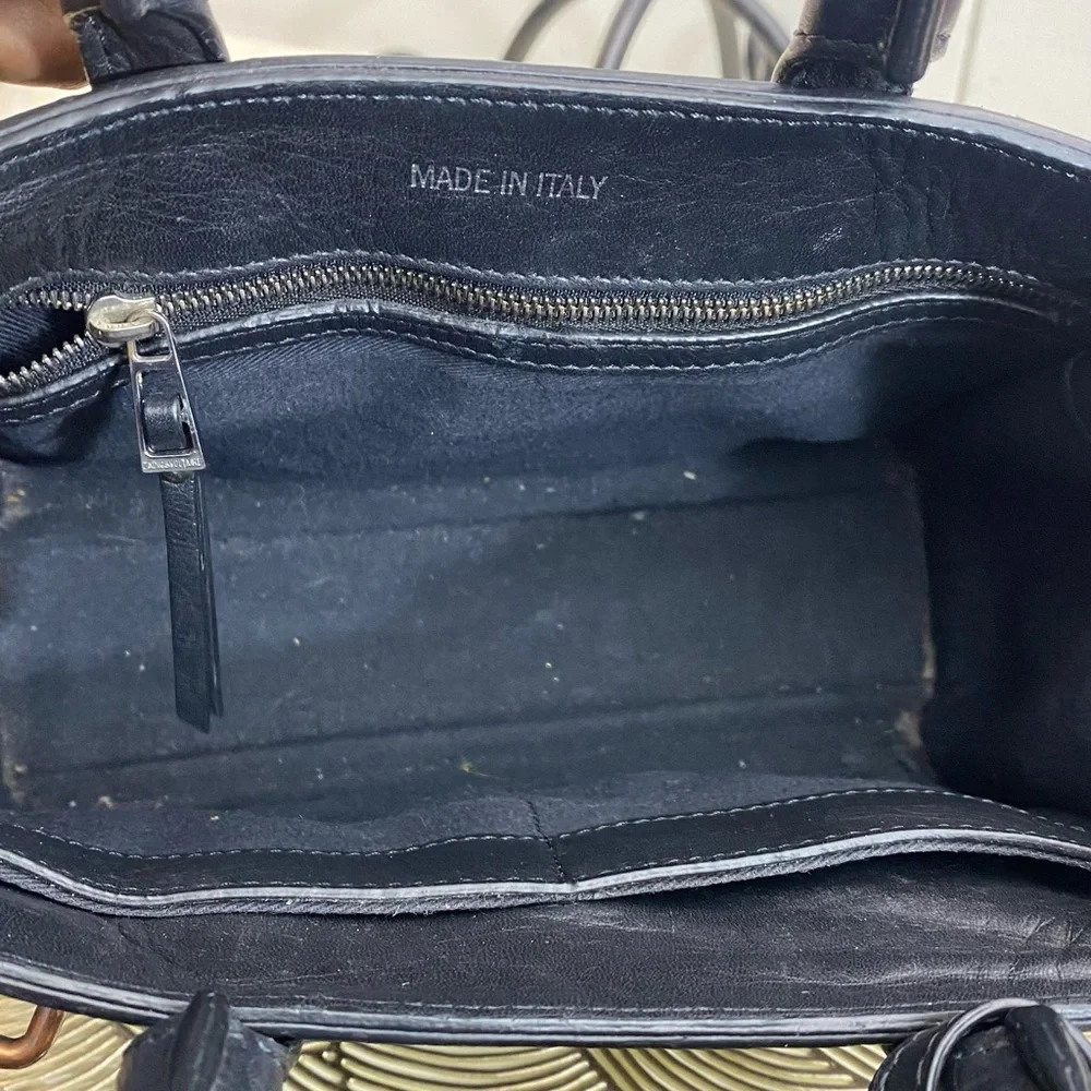 Zadig & Voltaire Small Quilted Black Leather Crossbody Tote - Picture 7 of 8